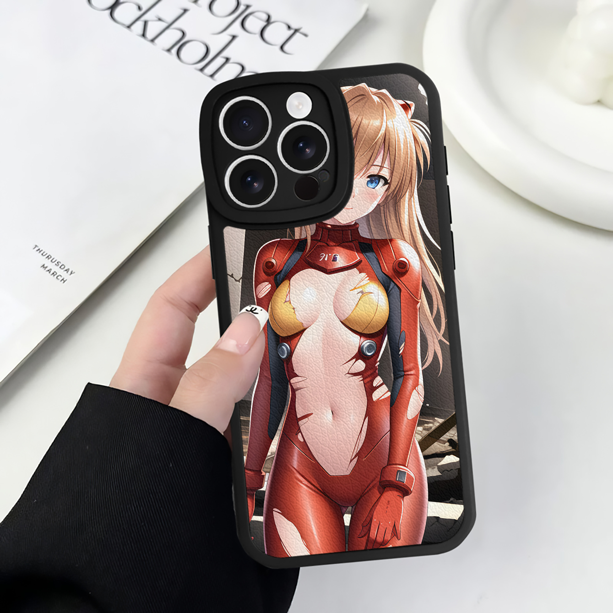 （画像用） EVA 新世紀エヴァンゲリオン 【iPhone 16シリーズ対応】シリコンスマホケース（レザー調） 材質：シリコン